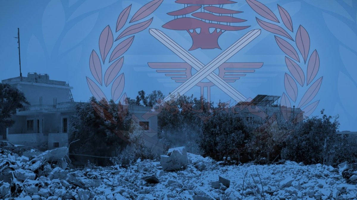 Lebanese army vehicles deploying in Zawtar al-Gharbiya, south Lebanon