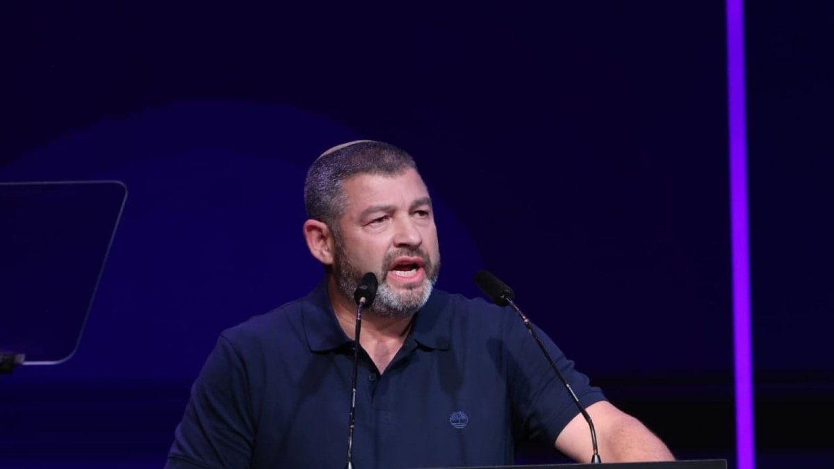 Former IDF Brigadier General Ofer Winter at his party announcement event in Jerusalem