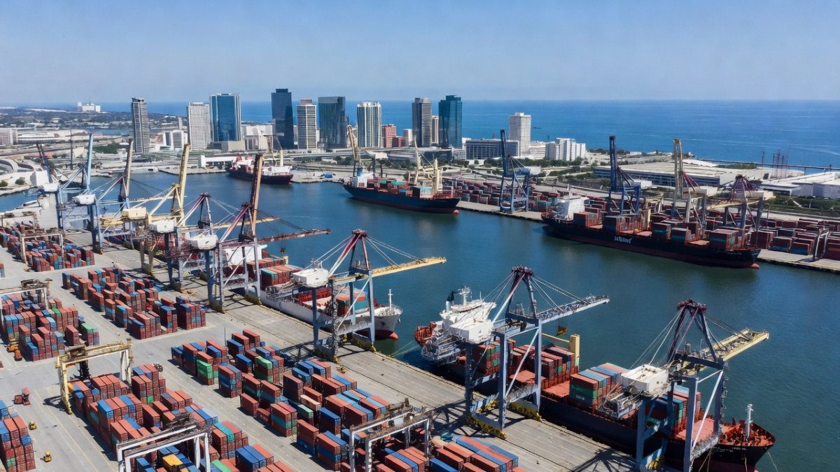Jebel Ali Port in Dubai, a critical hub for Gulf trade and the target of Iranian missile strikes