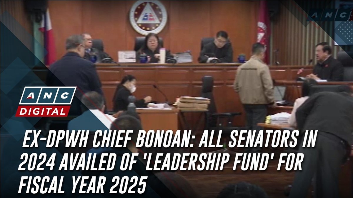 Ex-DPWH Chief Bonoan Tells Sandiganbayan: All Senators Got P500M to P1B 'Leadership Fund' in 2025 Budget