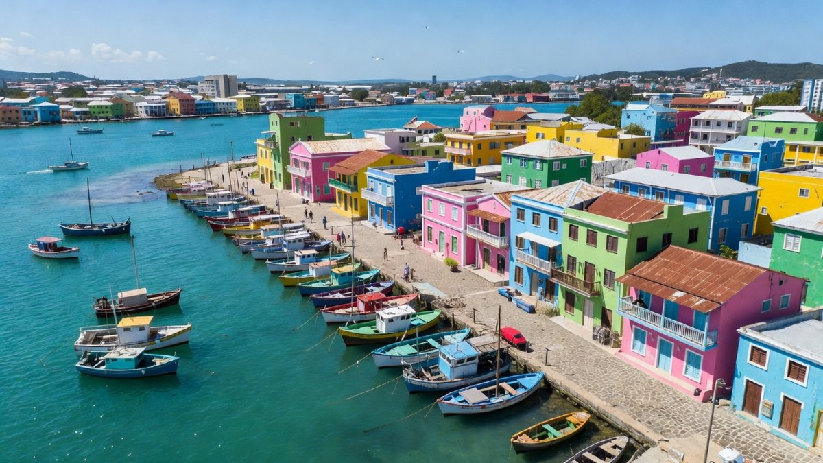 Caribbean port waterfront