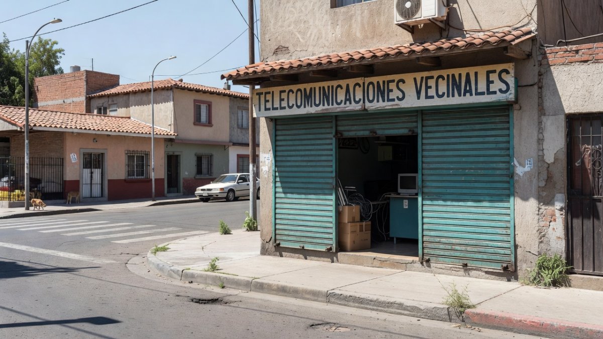 A neighborhood telecom storefront in a Mexican city where users can register their phone lines in person
