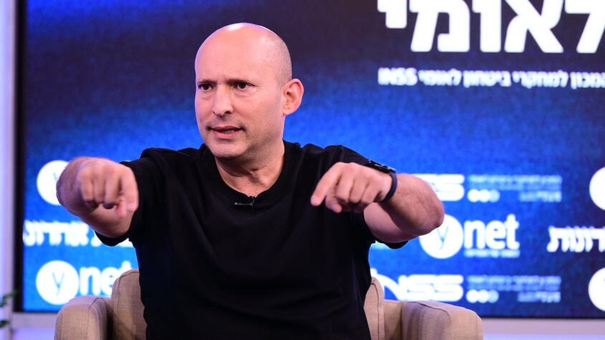 Naftali Bennett speaking at the ynet-Yedioth Ahronoth National Security Conference