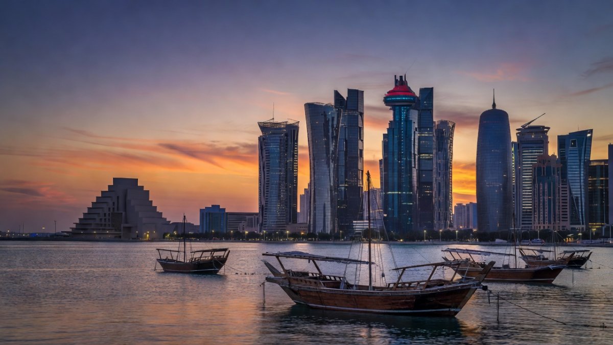 Doha skyline along the Corniche, as Qatar pushes for de-escalation between Iran and the United States