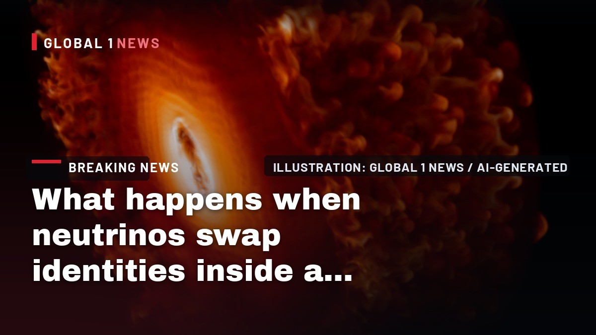 What happens when neutrinos swap identities inside a supernova?