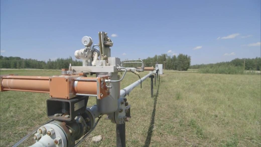 Oil pumpjack equipment at a well site in Alberta, where orphan well cleanup remains a growing liability
