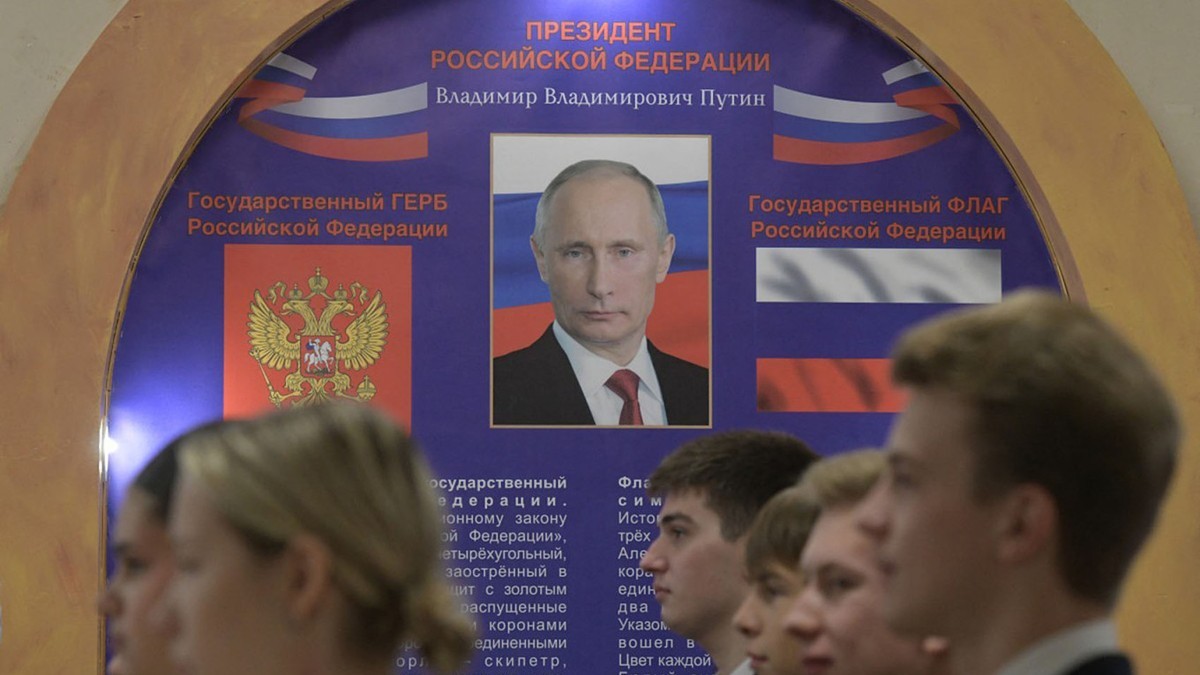 A polling station in Russian-held eastern Ukraine during the State Duma election. Photo: AFP