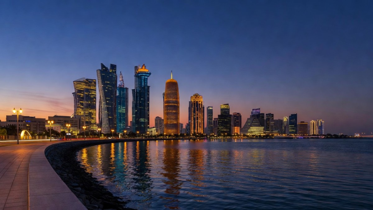 Doha skyline: Qatar hosts the largest US military base in the Middle East while pressing Gulf self-sufficiency in security