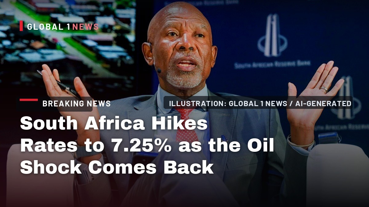 South Africa Hikes Rates to 7.25% as the Oil Shock Comes Back