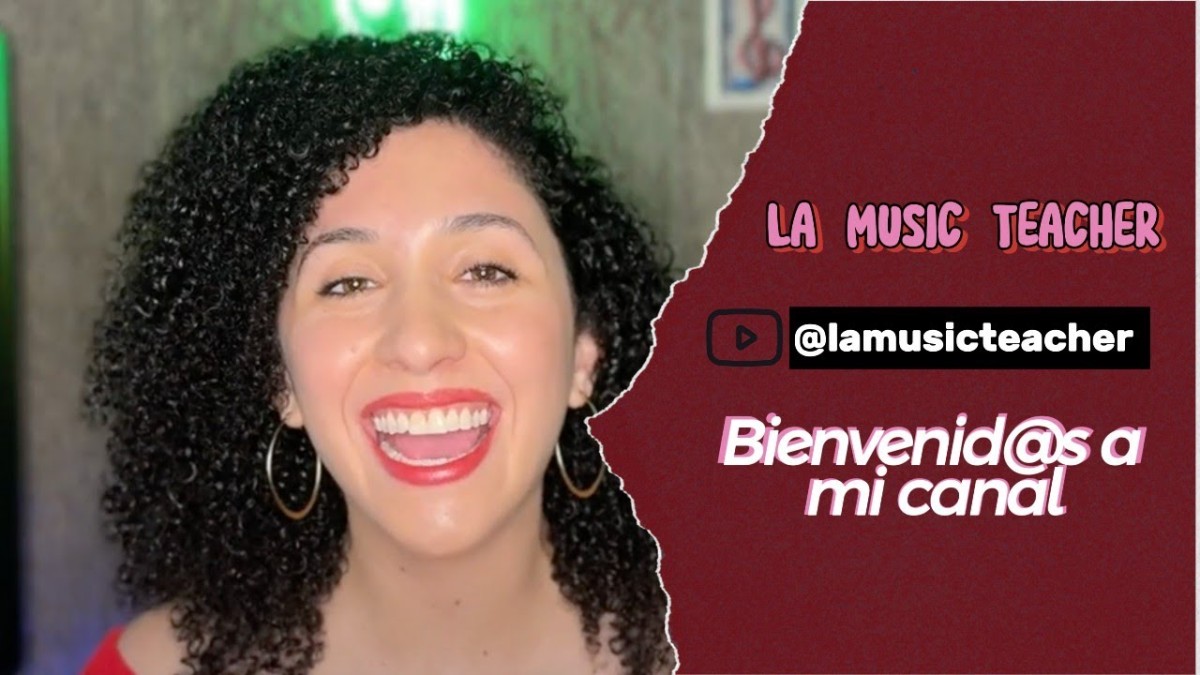 Dani, the Puerto Rican musician and educator known as La Music Teacher, welcomes students to her music channel