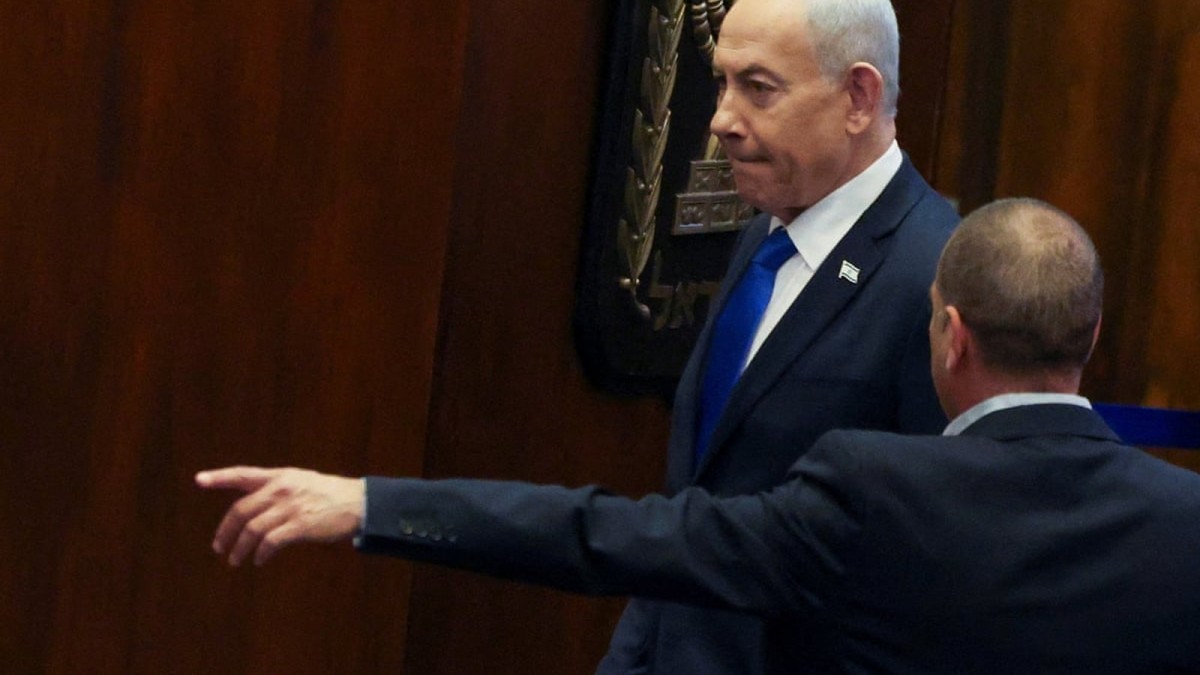 Prime Minister Benjamin Netanyahu at the Knesset in Jerusalem