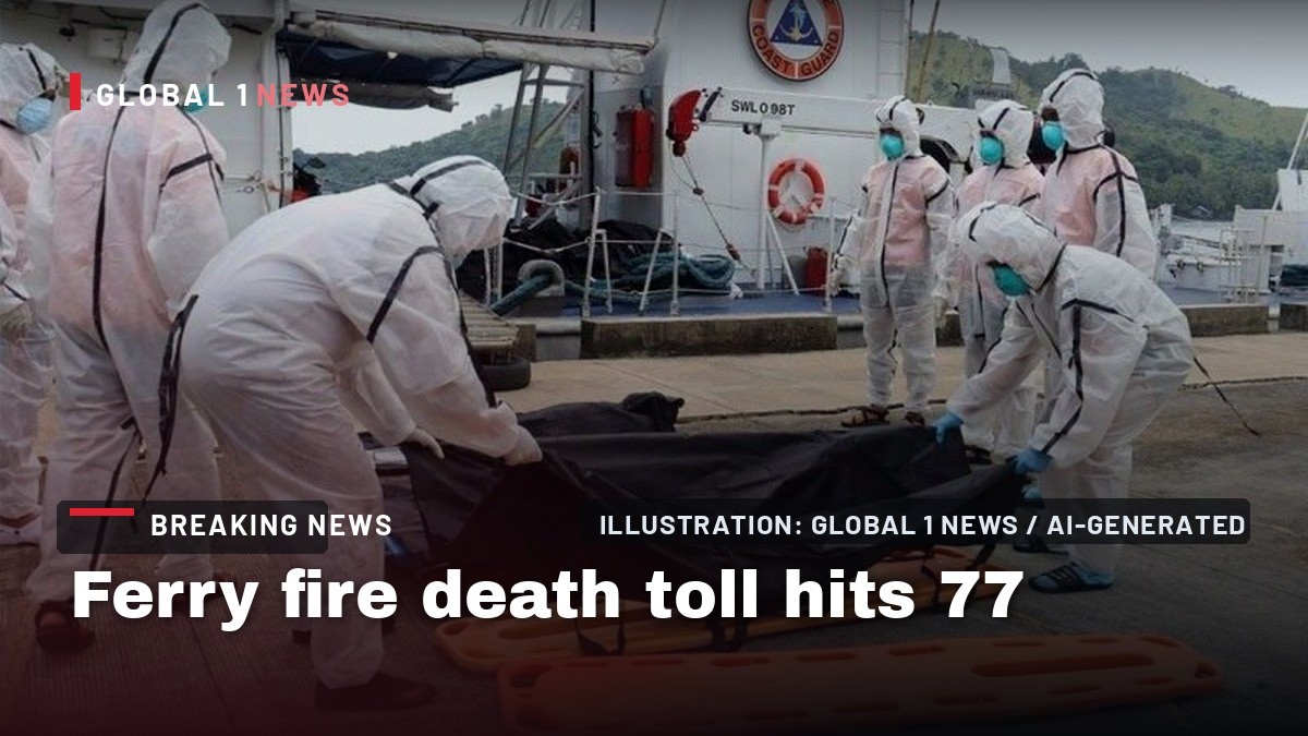 Ferry fire death toll hits 77