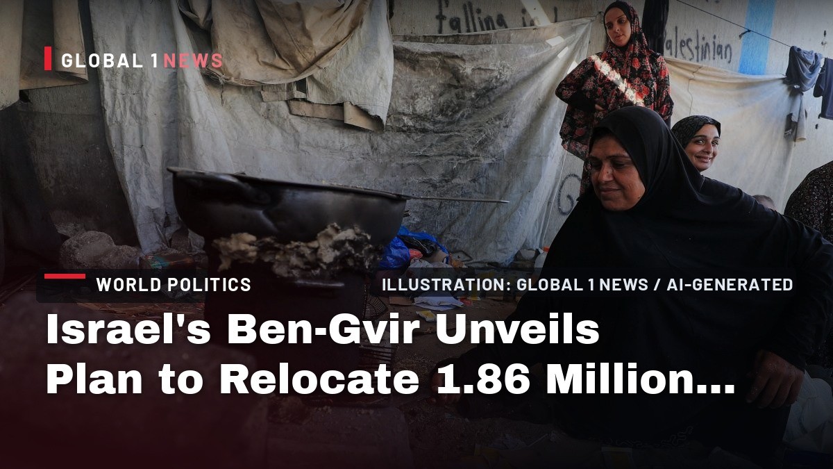 Israel's Ben-Gvir Unveils Plan to Relocate 1.86 Million Palestinians From Gaza
