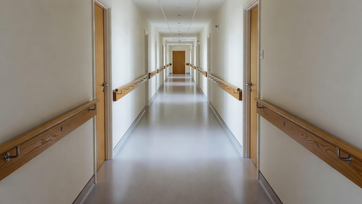 A corridor inside a residential care home