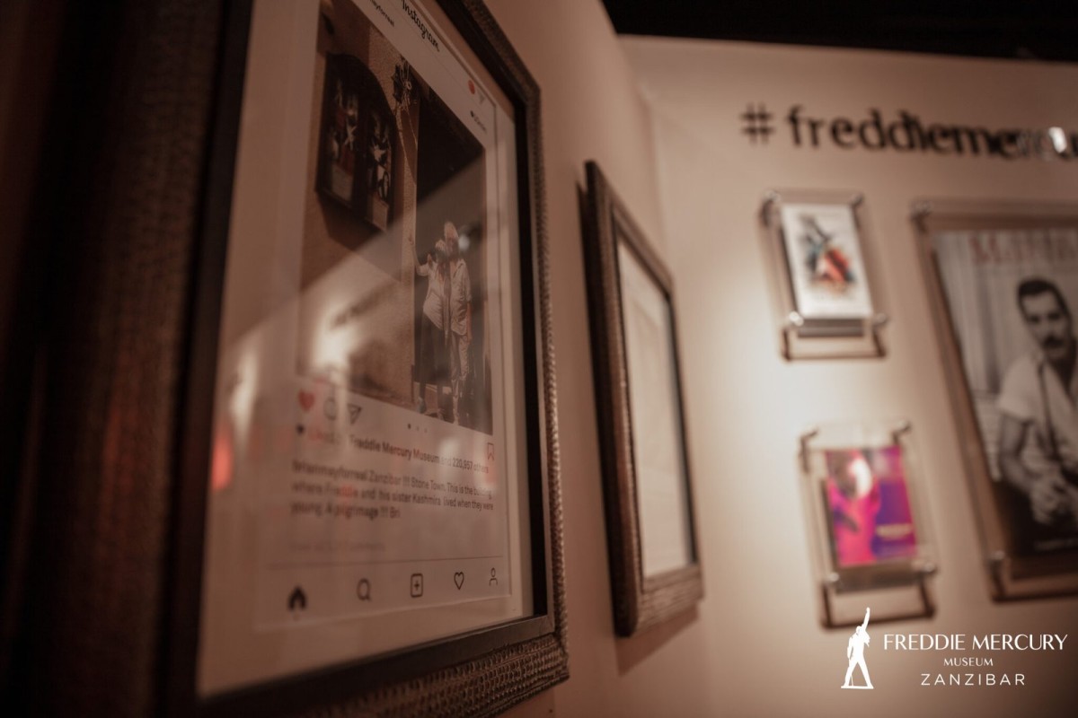 Exhibits at the Freddie Mercury Museum in Zanzibar trace the Queen frontman's Zanzibari childhood and global career