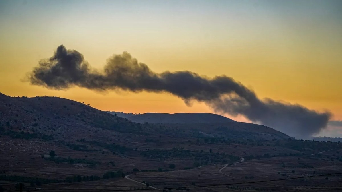 Smoke rises over southern Lebanon during Israeli strikes near Nabatieh (Jerusalem Post)