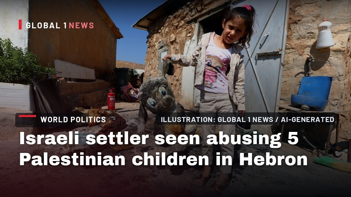 Israeli settler seen abusing 5 Palestinian children in Hebron