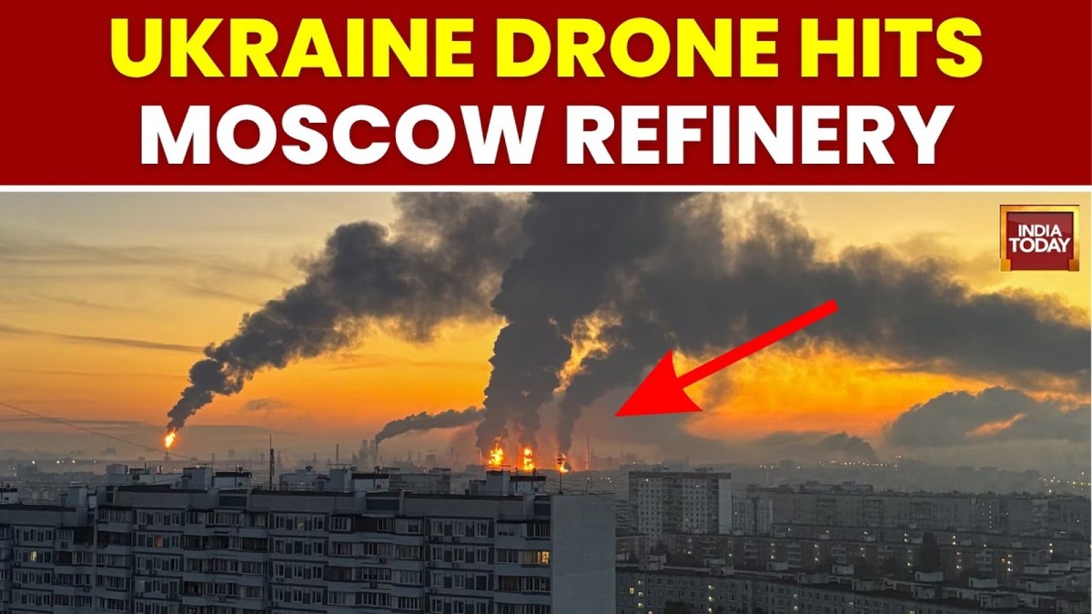 Moscow Oil Refinery Drone Strike Sparks Fire Amid Russian Elections