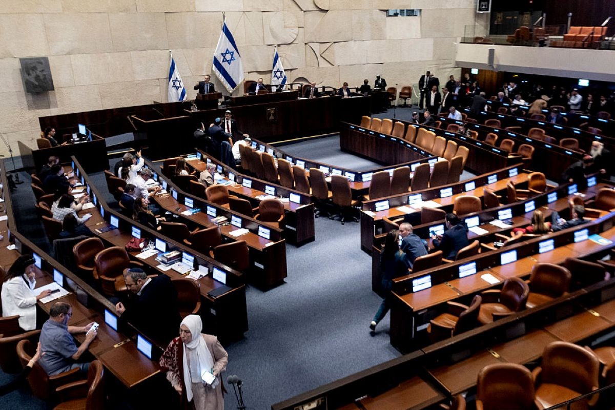 The Israeli Knesset in session ahead of the October 27, 2026 election