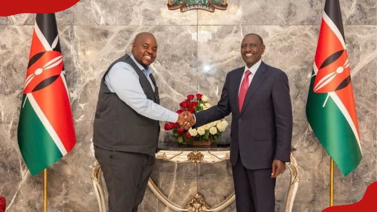 Wicknell Chivayo with Kenyan President William Ruto, whom he visited repeatedly at State House in Nairobi and at state lodges across Kenya. Photo: TUKO.co.ke