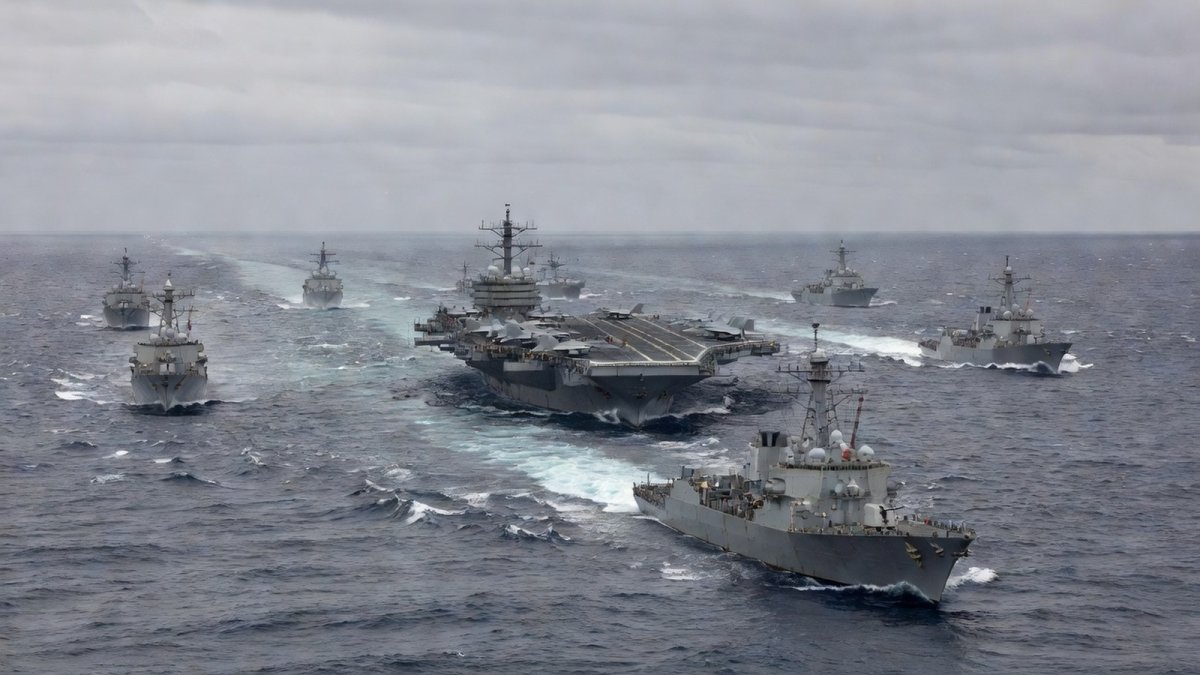 USS Abraham Lincoln aircraft carrier at sea during extended deployment