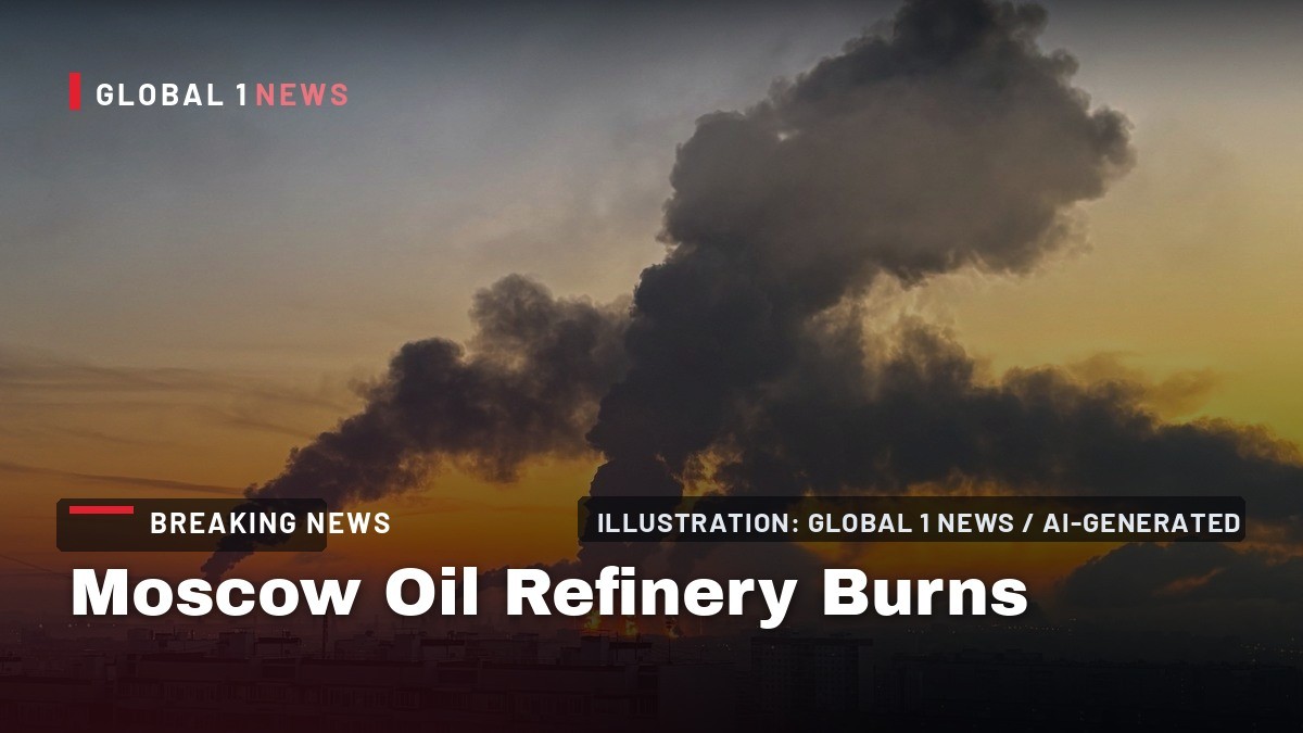 Moscow Oil Refinery Burns as Ukraine's Largest Drone Attack on the Capital Lands on Election Day