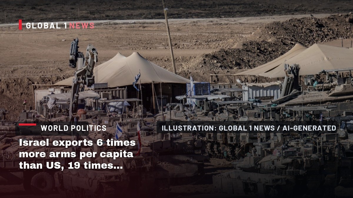 Israel exports 6 times more arms per capita than US, 19 times more than Russia
