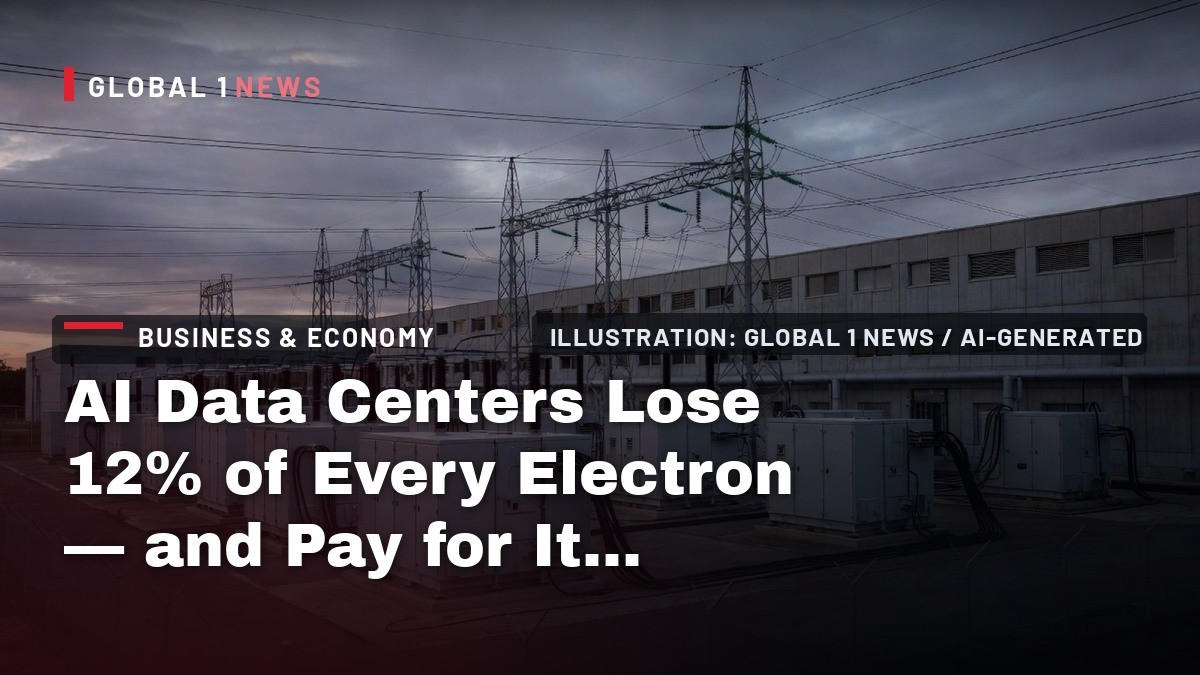 AI Data Centers Lose 12% of Every Electron — and Pay for It Twice