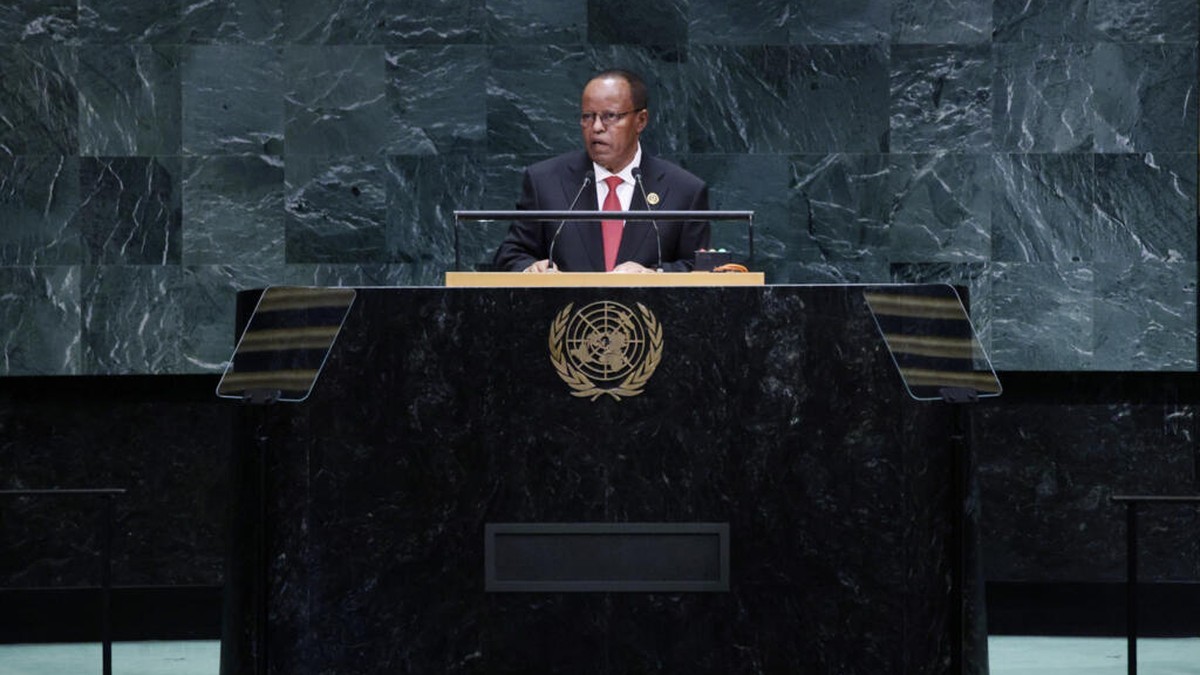 Ethiopian President Taye Atske Selassie Amde addresses the United Nations General Assembly in New York. Photo: Leonardo Munoz/AFP via RFI