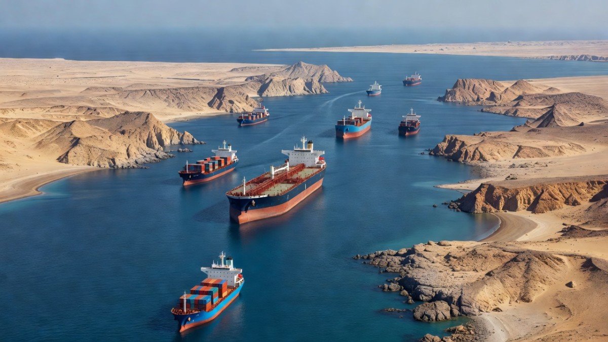 A tanker transits the Strait of Hormuz, where Iranian disruption has tested Gulf energy security and US alliances