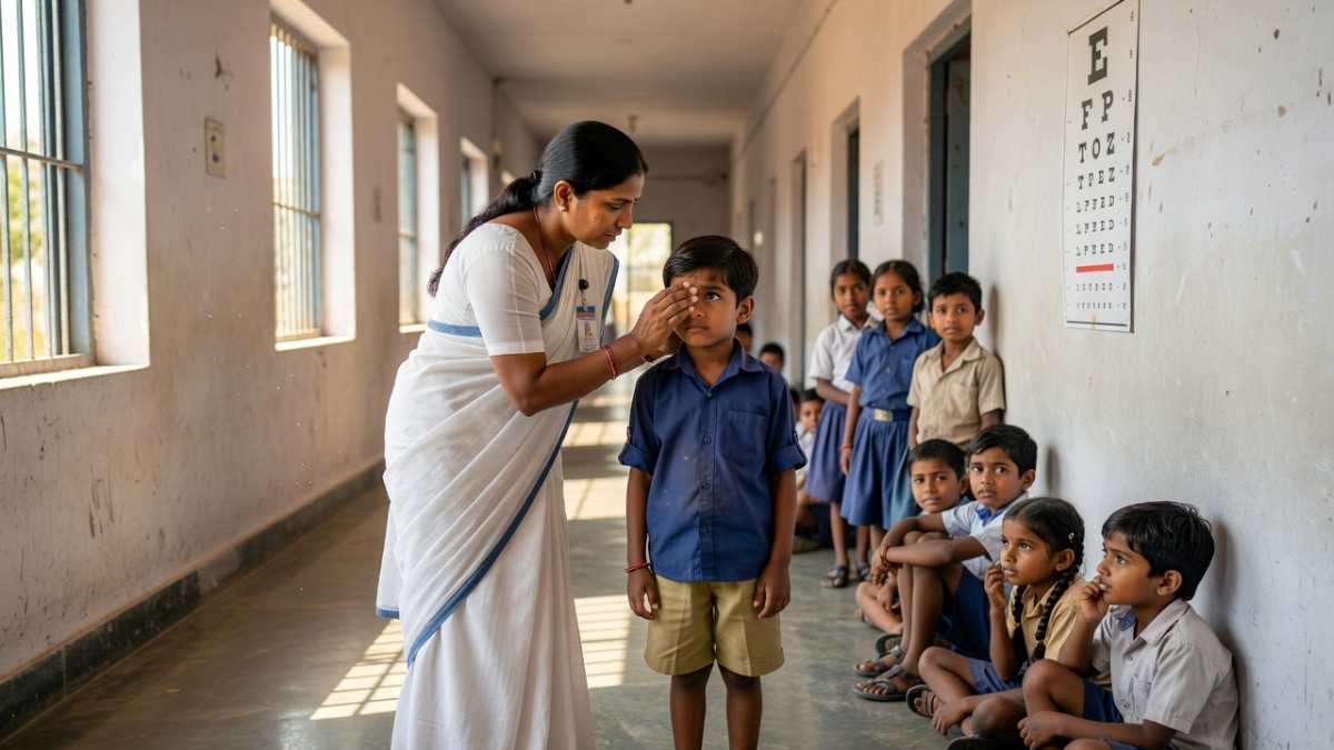 School vision screening for children in India