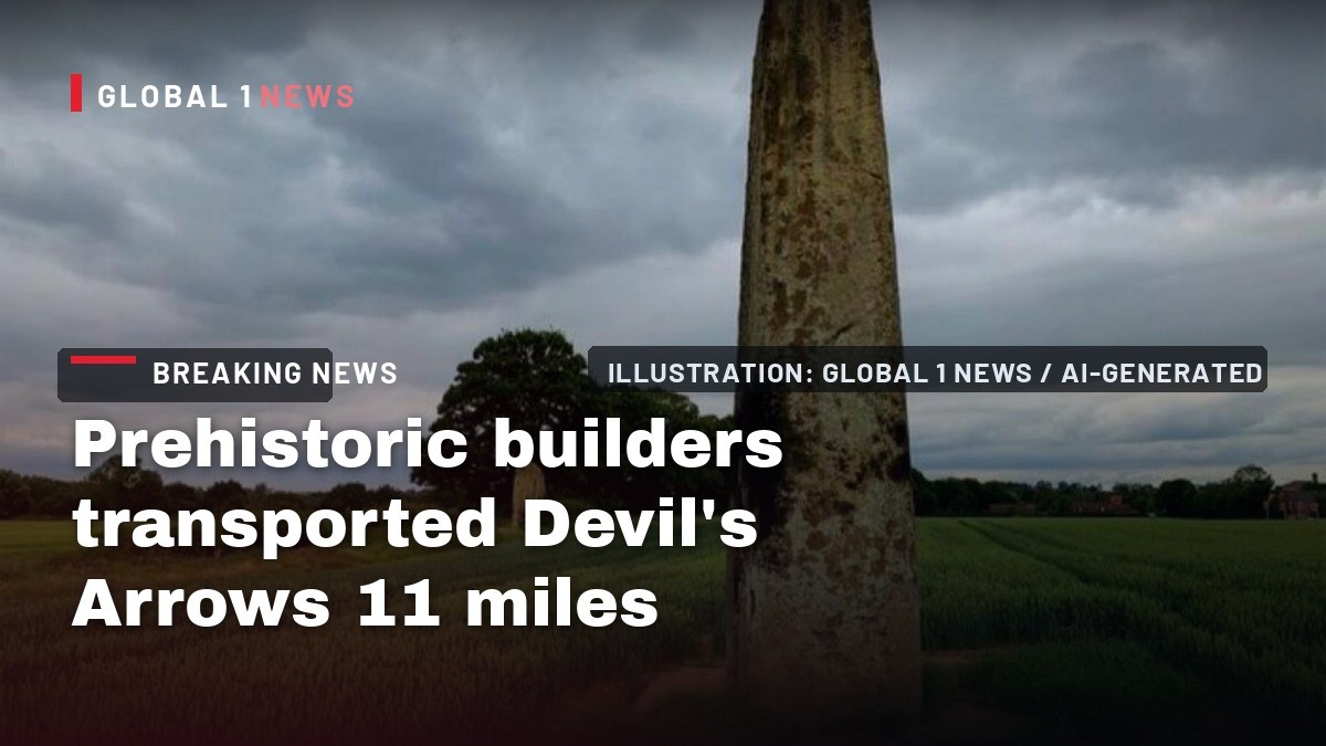 Prehistoric builders transported Devil's Arrows 11 miles