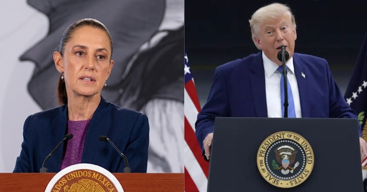 Mexican President Claudia Sheinbaum and U.S. President Donald Trump at official events