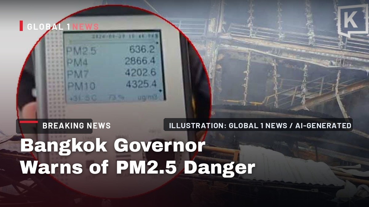 Bangkok Governor Warns of PM2.5 Danger After Khlong Thom Fire Reignites
