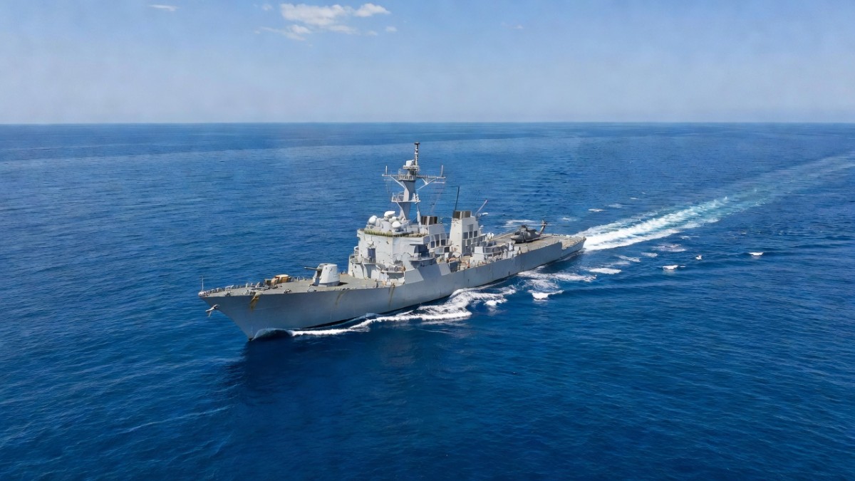 US Navy destroyer operating near the Persian Gulf