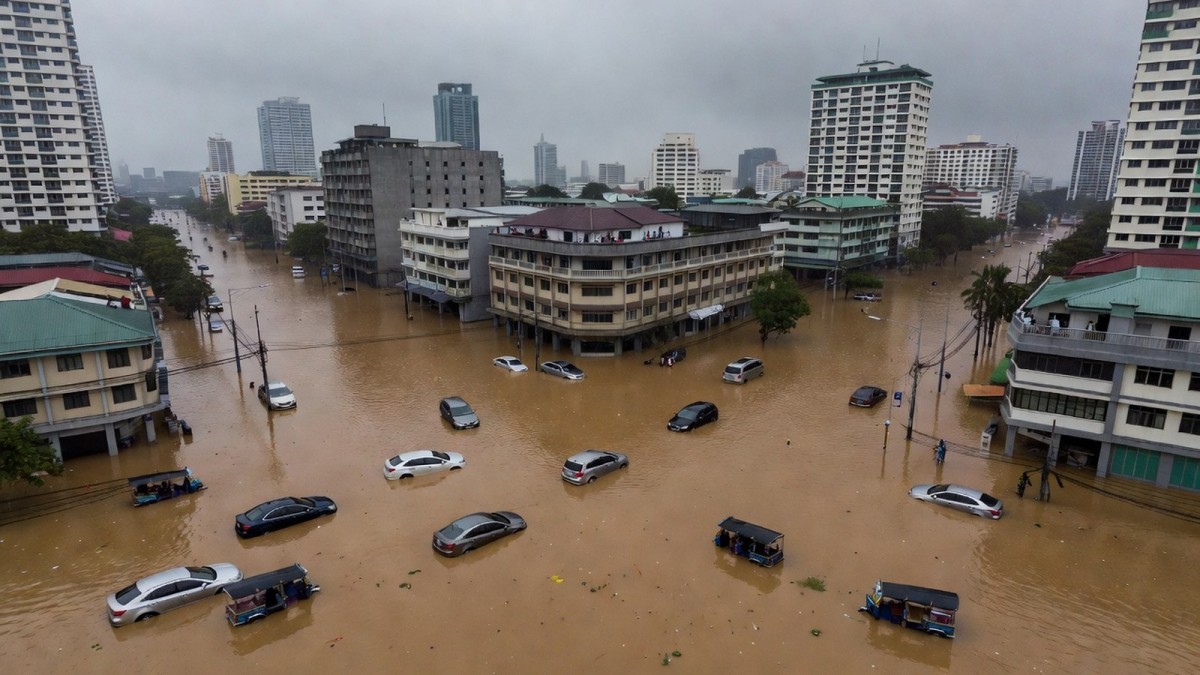 Bangkok Swamped as Record Rains Turn City into Waterworld