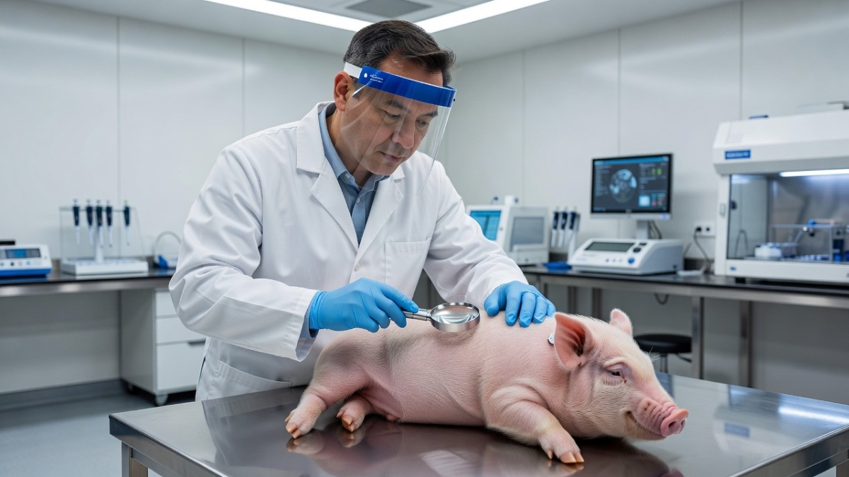 Genetically modified pig used in xenotransplantation research