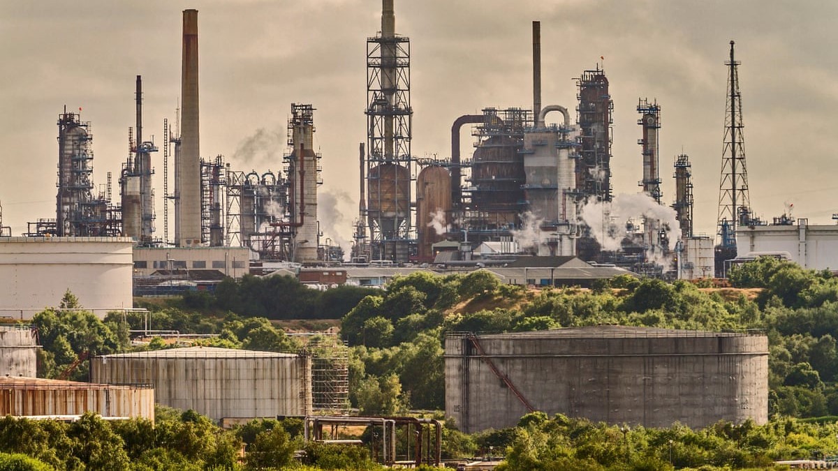 The Fawley oil refinery in Hampshire, one of only four remaining refineries in the UK. Photograph: Graham Mulrooney/Alamy