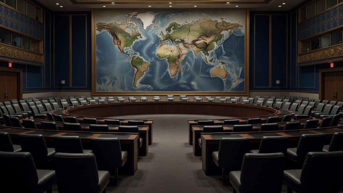 The United Nations Security Council chamber in New York, where Athena Rayburn delivered her warning