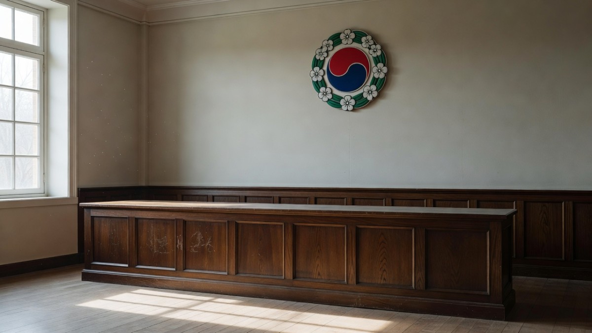 A courtroom interior in South Korea, where the new agency will operate alongside the existing justice system
