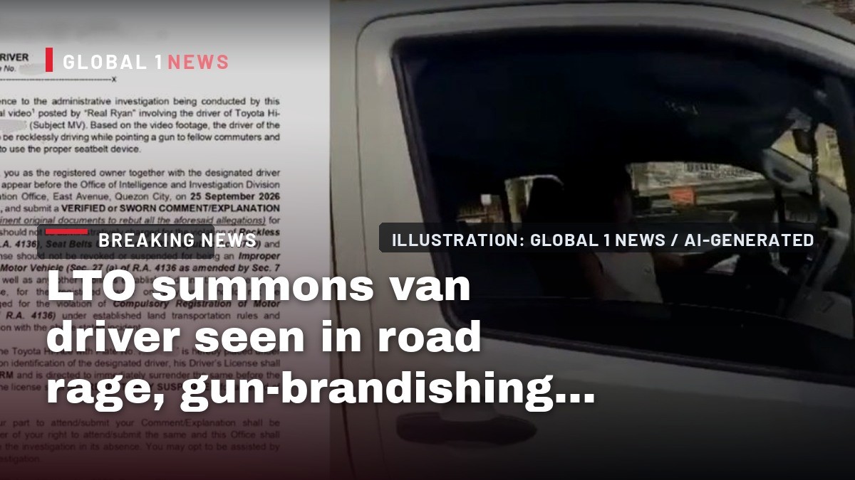LTO summons van driver seen in road rage, gun-brandishing incident