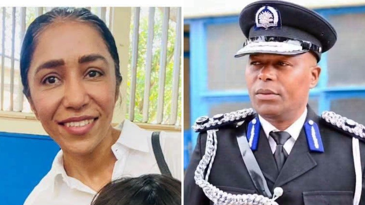 Nusrat Osman, left, and a Malawian police officer, in an image published by Nyasa Times with its report on her rescue. Photo: Nyasa Times