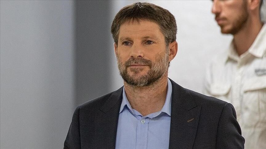 Israeli Finance Minister Bezalel Smotrich speaking at a conference this week