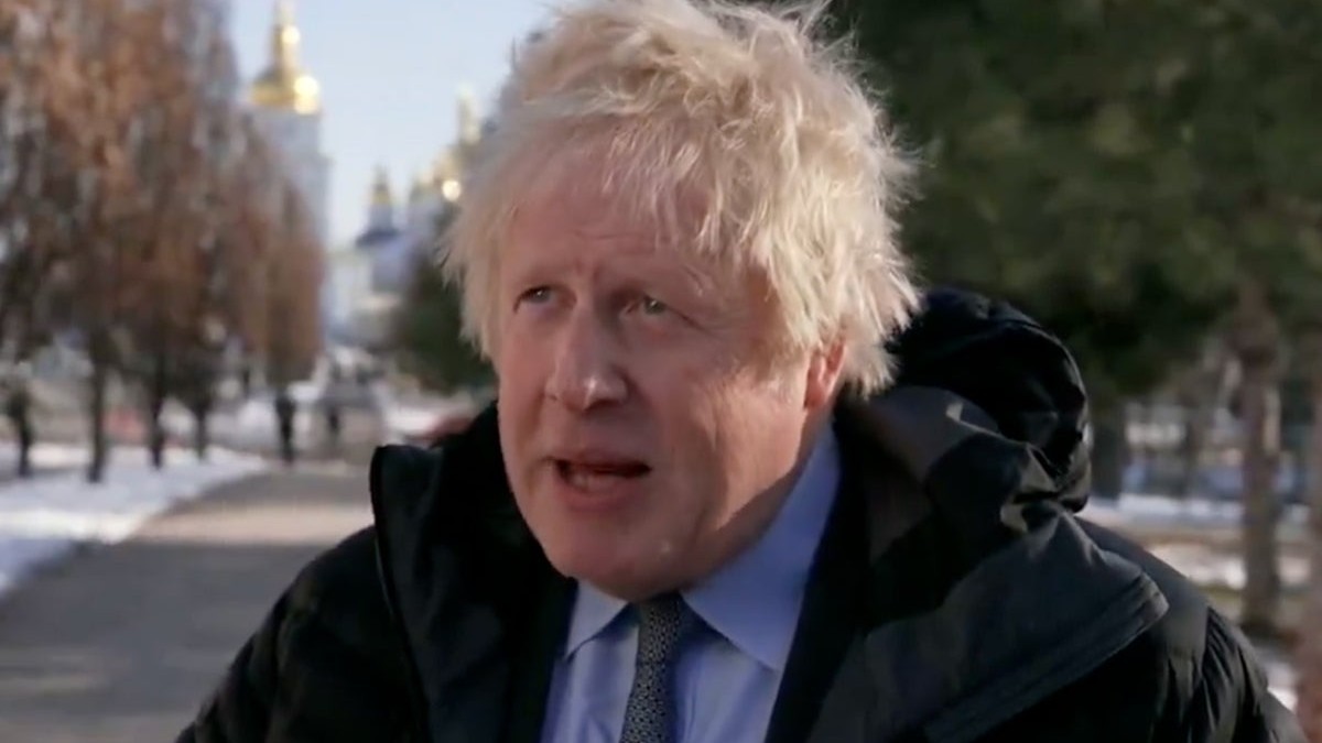 Former UK prime minister Boris Johnson, pictured in a file photo, was among the Western officials whose train was halted at the Yahodyn border station on 13 September 2026. Photo: The Independent