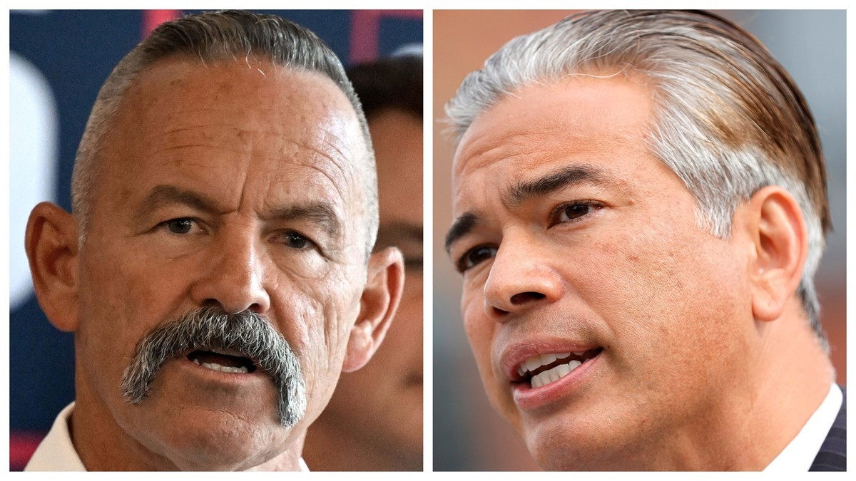 Riverside County Sheriff Chad Bianco and California Attorney General Rob Bonta, whose offices clashed over the seized Riverside County ballots