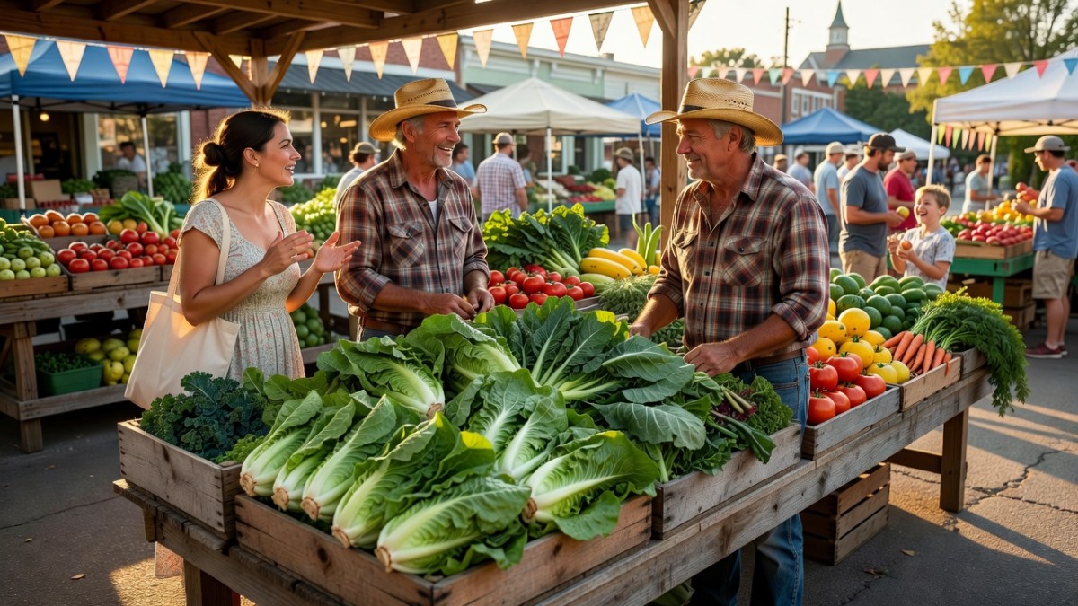 Farmers market shoppers buying local leafy greens during the cyclosporiasis outbreak