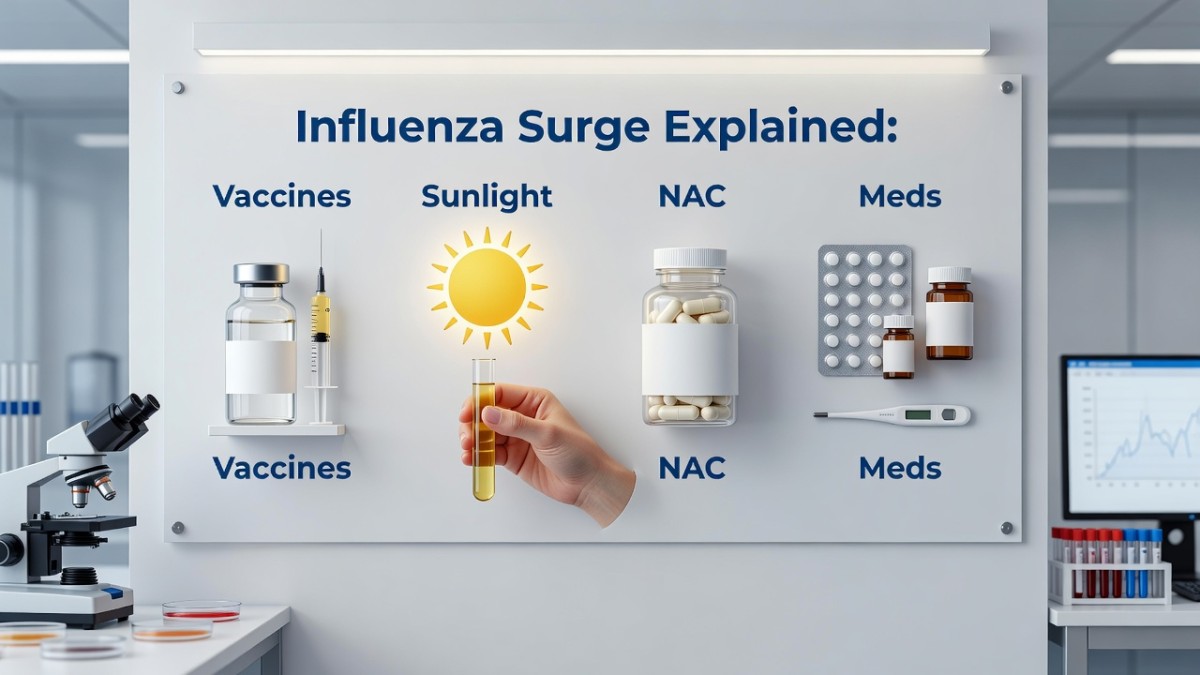 Influenza Surge Explained: Vaccines, Sunlight, NAC & Meds