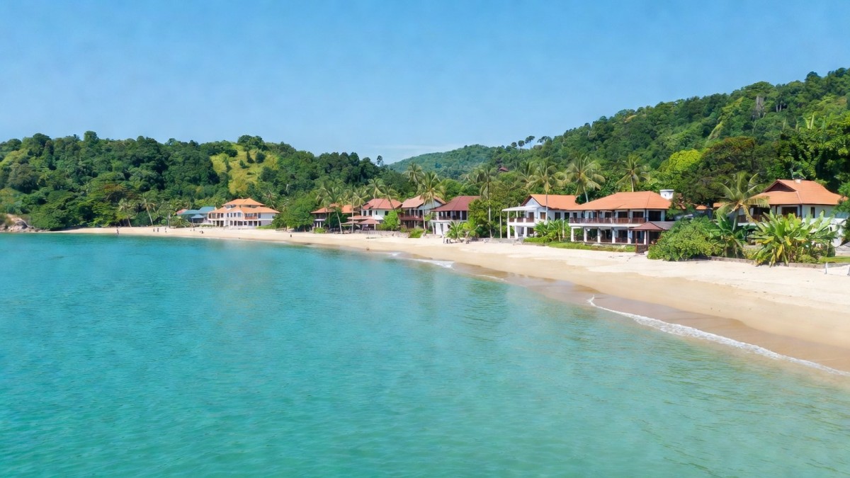 Aerial view of Phuket, Thailand, where the suspect allegedly hid before moving to Nonthaburi