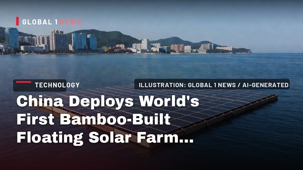 China Deploys World's First Bamboo-Built Floating Solar Farm Off Shandong