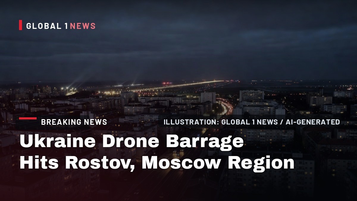 Ukraine Drone Barrage Hits Rostov, Moscow Region as War Escalates